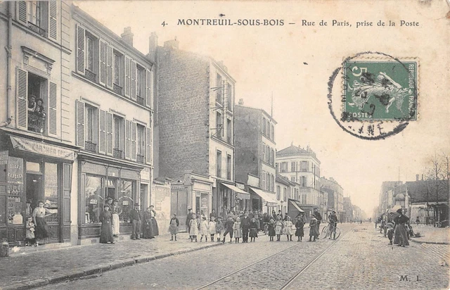 Cpa 93 Watchman Sous Wood / Rue De Paris Take De La Poste