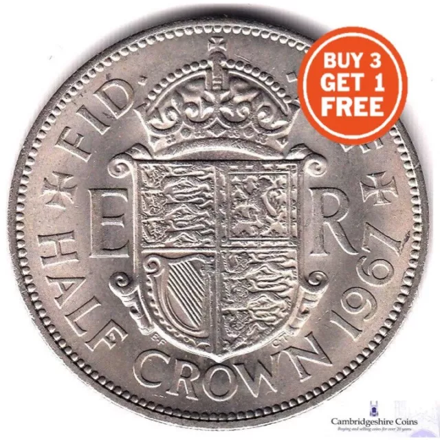 1953 - 1967 BRITISH HALF CROWN QUEEN ELIZABETH COIN CHOOSE YOUR DATE 99p