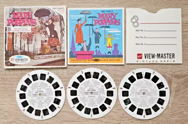 MARY POPPINS VIEWMASTER Reels 1964 Walt Disney Set B376 Rare Complete Q157  £16.95 - PicClick UK