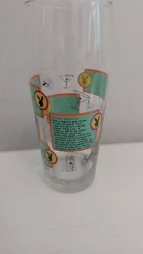 VTG Playboy Bunny Pilsner Cocktail Beer Pint Glass with Drink Recipes Unusual
