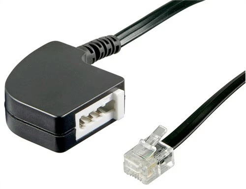RJ11 - Adattatore TAE; TEL ADAP RJ11 - TAE F JACK NERO SB