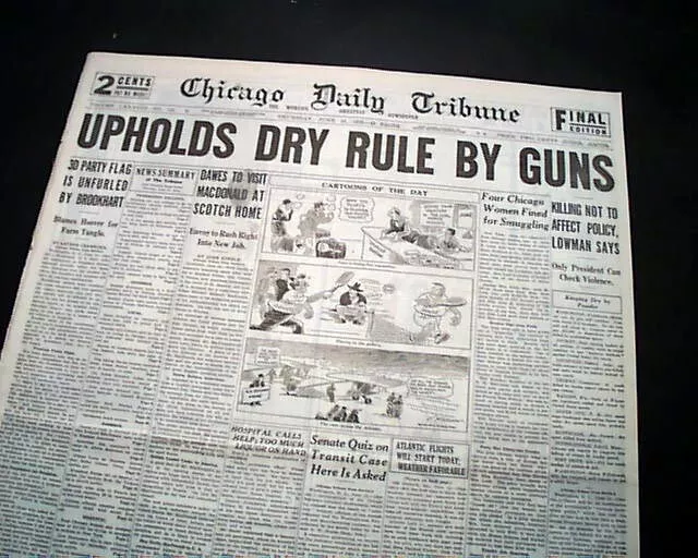 Best Chicago Gangland Wars Al Scarface Capone Prohibition era 1928 IL Newspaper