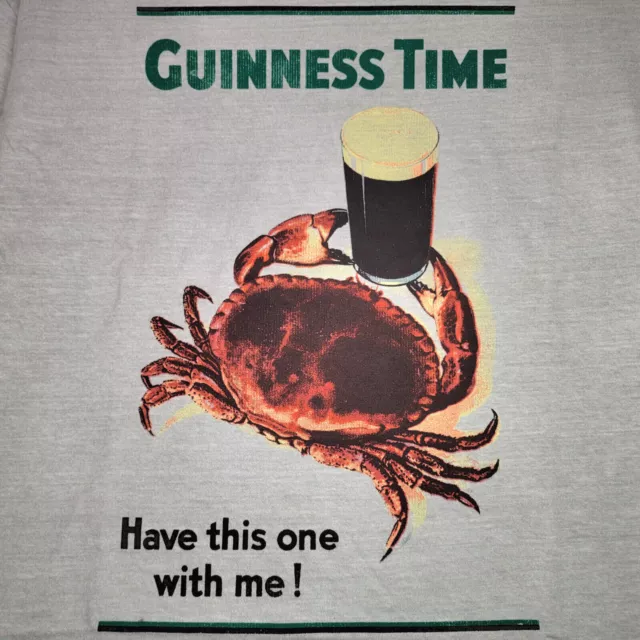 Guinness Irish Beer Vintage Label T Shirt Mens Xl Xlarge Gray Brewing Draft Nwt