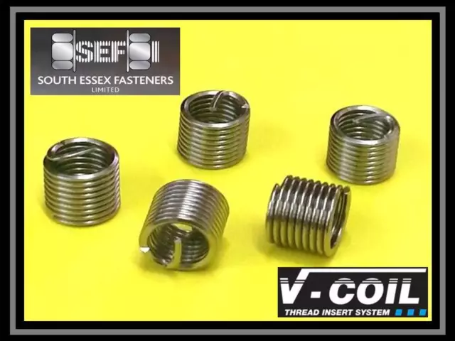 M5 x 0.8 x 1D V Coil - Fits Helicoil - Wire Thread Repair Inserts (QTY 10)