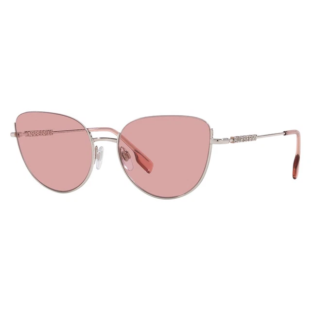 New Authentic BURBERRY BE3144 100584 Silver/Light Violet 58-18-140