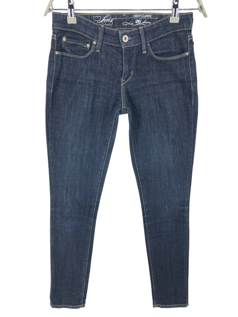 Jeans Levi's Skinny Femme Demi Curve - Taille W30 L32 - Bleu - Occasion Très Bon état