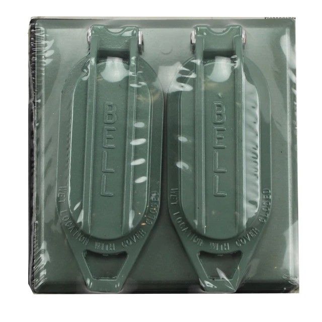 Hubbell Raco Bell 2-Gang 2-Duplex Weatherproof Electrical Outlet Cover (10-Pack)