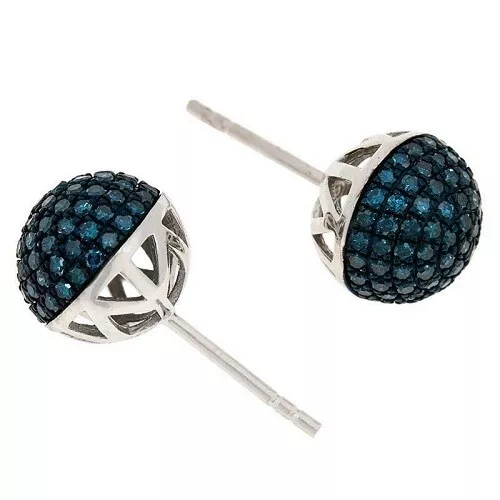 HSN COLLEEN LOPEZ Sterling Silver 1.00ctw Colored Diamond Ball Stud ...
