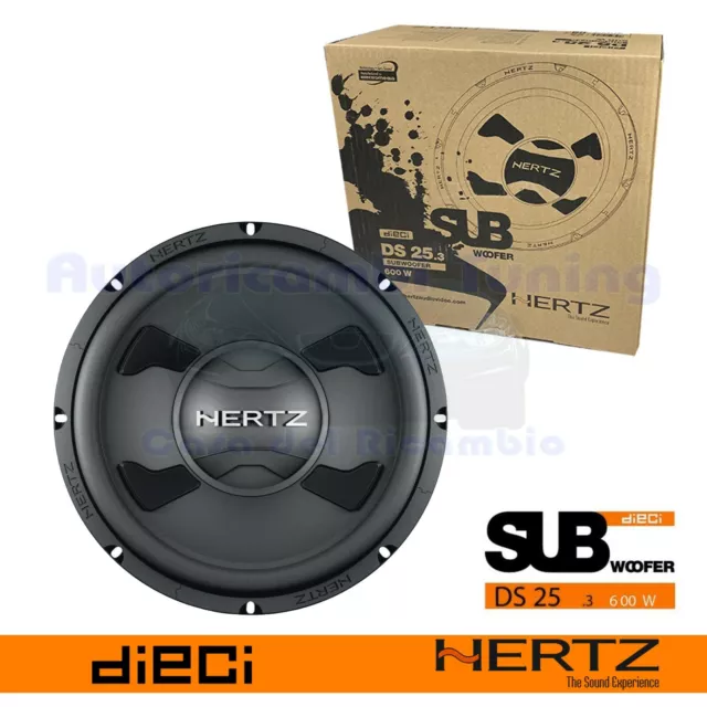 Hertz DS 25.3 Subwoofer 25 CM 600W 4 Ohm Altoparlante Linea Dieci Garanzia Ita