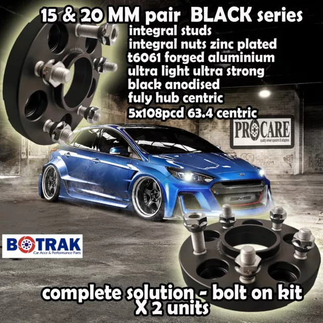 20Mm Aluradabstandshalter Nubcentric 5X108 Passt Zu Den Meisten Ford Focus C/S Max