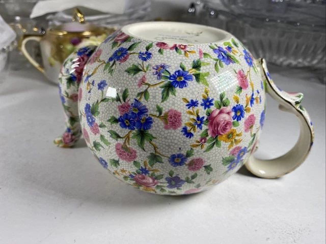 Royal Winton England Grimwades Old Cottage Chintz Tea Pot Strawberry Fenial Cn 9