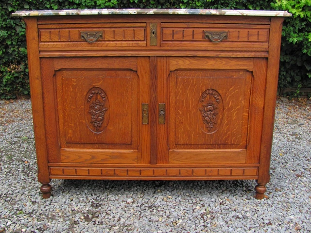 ANTIKE JUGENDSTIL KOMMODE Eiche massiv komplettes Schlafzimmer möglich ...