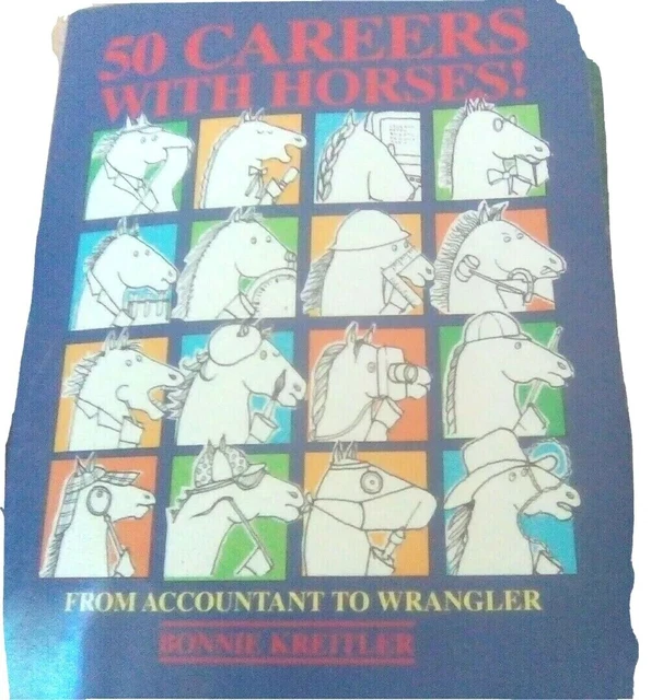 Book "50 Careers with Horses" by Bonnie Kreitler Paperback Equine VTG