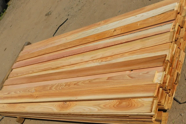 Kanadische Zeder Restposten 160 x 2,44m Längen - defekte Bretter