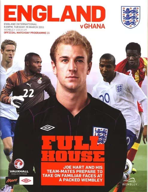 ENGLAND v Ghana (Friendly International @ Wembley) 2011 - Official programme