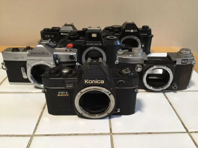 Lot Of 6 Vintage Film Cameras “For Parts Or Repair”