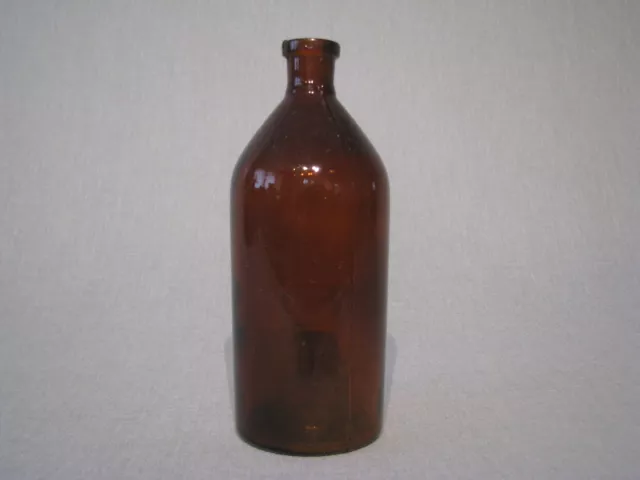 1 alte Arzneiflasche braun 200 ml  15 cm hoch  ca. 1920/30 gebraucht Pressglas