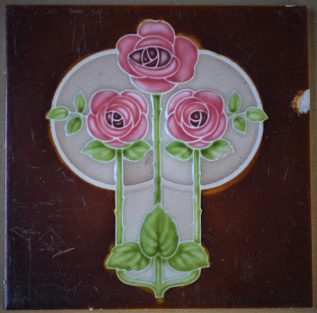 Alfred Meakin - Antique Art Nouveau Majolica Tile C1900