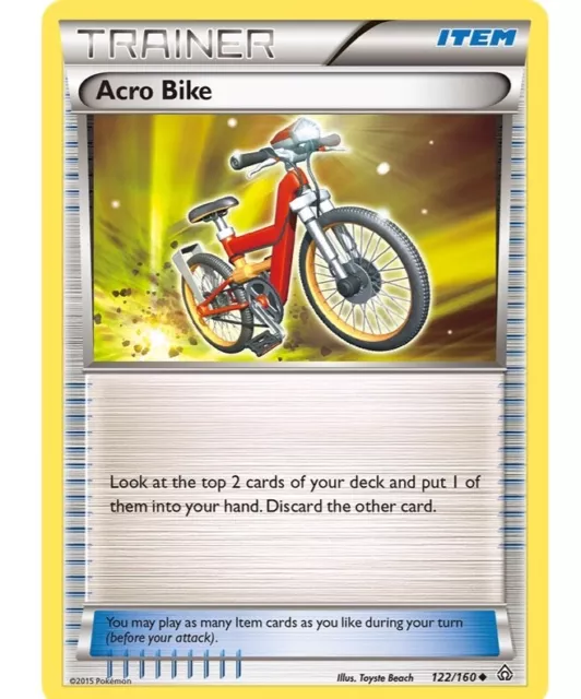 2x Acro Bike Non-Holo 122/160 Primal Clash Trainer Pokemon Cards M/NM