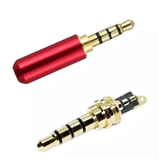 Audio Jack Connector 3.5mm Adapter Stereo Headset Gold Plated 4 Pole. 082