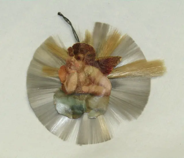 German Antique Paper Die Cut Scrap Angel Christmas Ornament Decoration 1900's