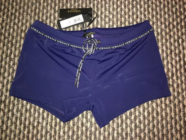 VERSACE Men's Iconic Swim Trunks Shorts - Navy - S/ IT 3/ UK 32