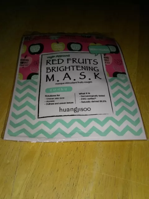 New SET of Huang Jisoo Beauty Lab Broccoli Plumping Red Fruits Sheet Masks Ipsy