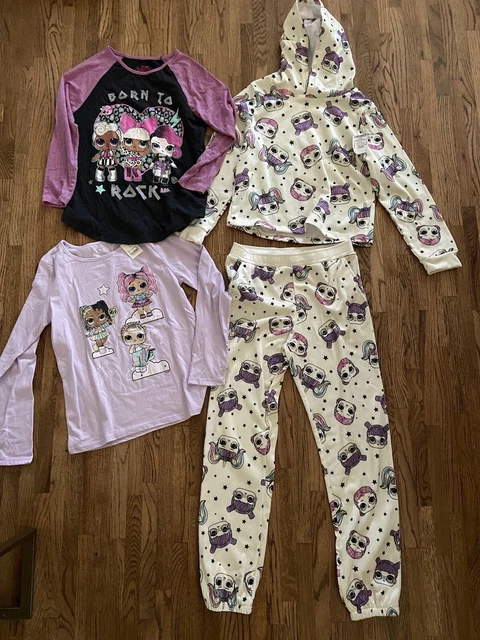 4 PC LOT LOL 14/XL LOL Surprise Track Suit and Long Sleeve Tops XL & Large