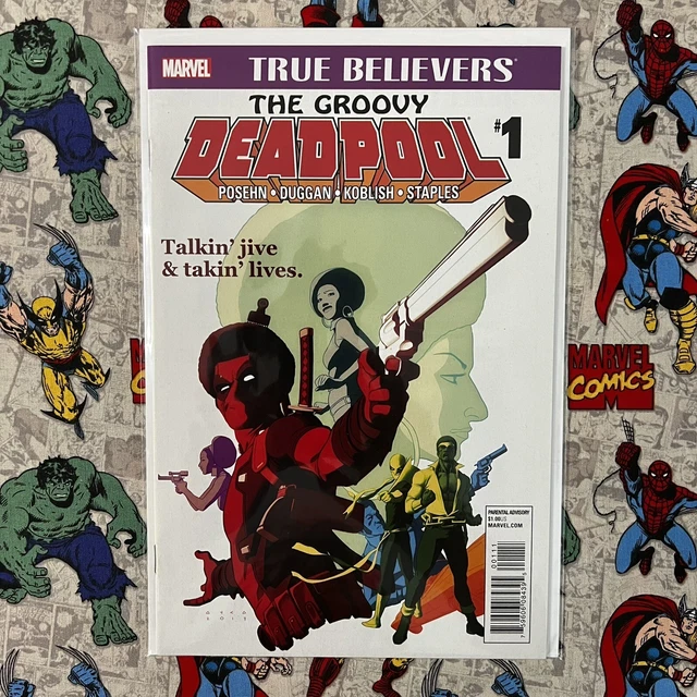 True Believers Reprints Lot of 7 Marvel Comics Deadpool Variants Wedding Groovy