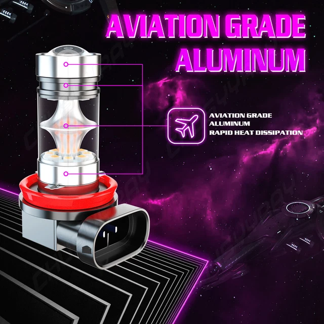 2X Bright Pink Purple H8/H11 LED Fog Lights DRL Bulbs FOR 2007-2014 Toyota Camry