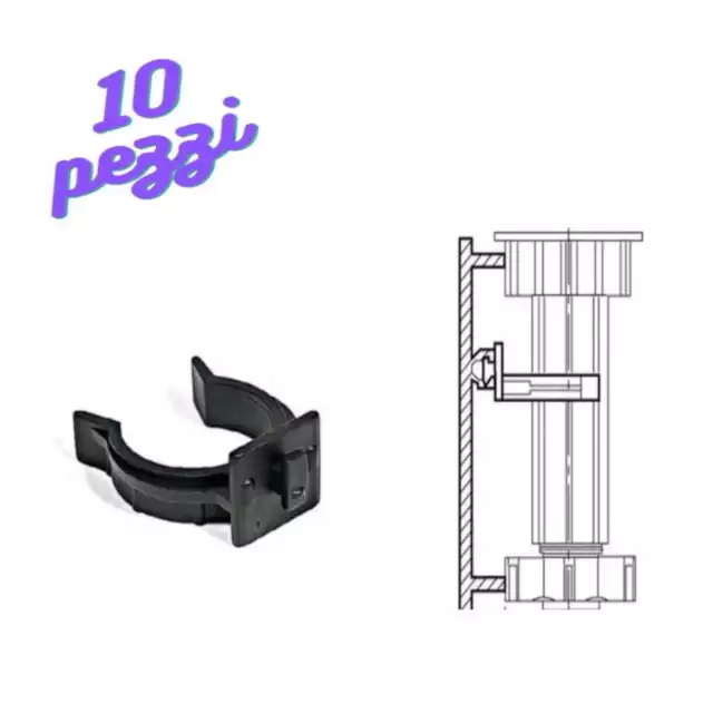 Gancio Per Zoccolo Da Mobile Cucina In Abs Clip Piedini Zoccolatura Plastica