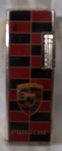 Vintage Porsche Advertising Side Roller Fluid Lighter Korea