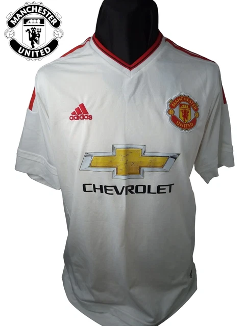 Manchester United Adidas away Jersey 2015 Mens Large UK - Rare Retro Soccer