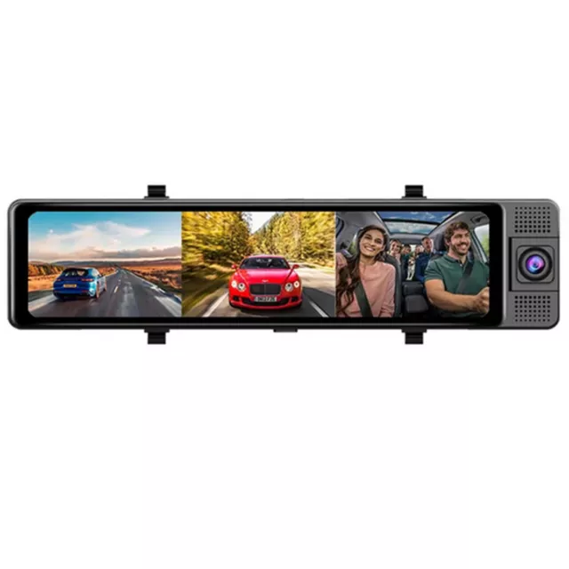 1080P HD Dash Cam Car DVR Front Inside Rear Camera Touch Screen Video Recorder
