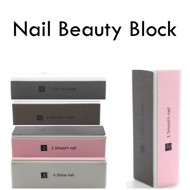 Solución de belleza de uñas 4 en 1 bloque tampón de uñas Ontel - paquete de 10