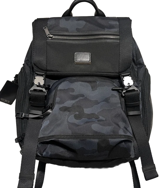 TUMI Alpha Bravo Camo-Print Backpack Navy / Black