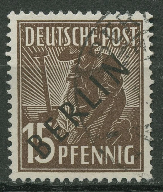 Berlin 1948 Schwarzaufdruck 6 gestempelt