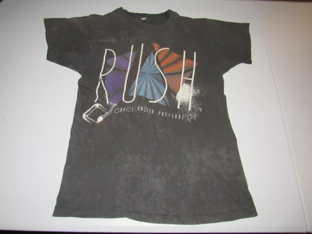 Vintage Rush Grace Under Pressure Men's Black Short Sleeve Shirt Size S