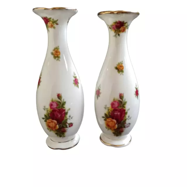 Royal Albert Old Country Roses Pair Of Vases