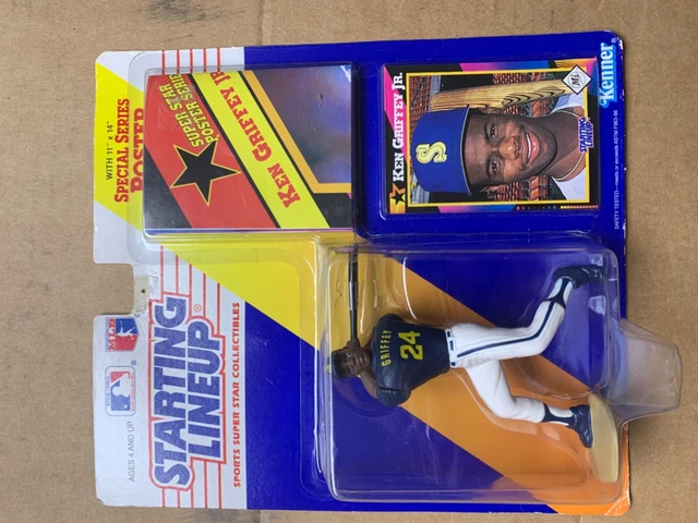 Ken Griffey Jr Starting Lineup Vintage w/Card & Poster Seattle Never Opened Ken Griffey Jr Starting Lineup Vintage w/Card & Poster Seattle Never Opened