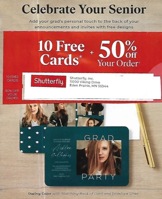 Shutterfly Coupon: 50% Off You Order + 10 Cards! Hurry, Expires: 5/19/24 Grads !