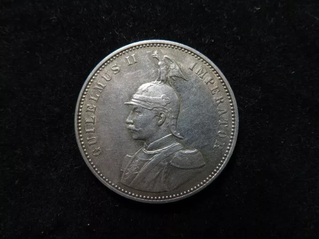 German East Africa (Tanzania) Kaiser Wilhelm II Silver Rupee 1910J
