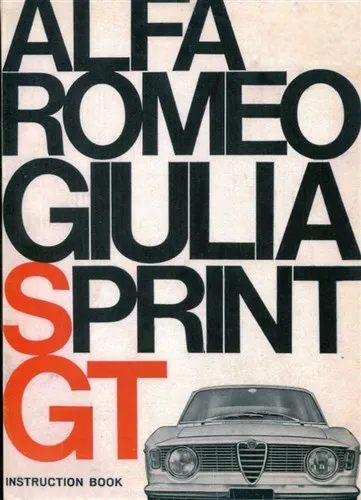 Alfa Romeo Spirit Gt Owners Manual Owner's Handbook Giulia Instruction Book