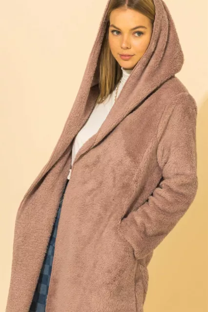 HYFVE Super-Soft Teddy Hooded Jacket Size Small Medium Large
