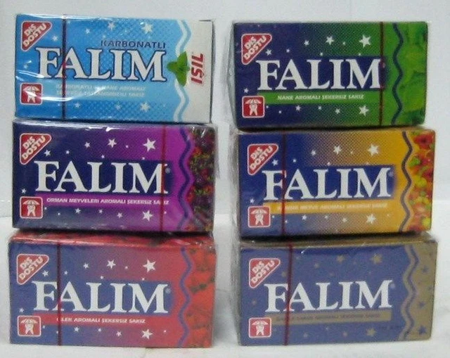 Falim Sugar Free Chewing Gum - 20 Packs (100 Pieces Total), Best Before 2028
