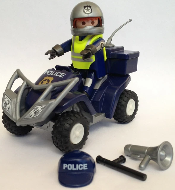 PLAYMOBIL QUAD 4427 à Friction Vert/Jaune + Pilote BBS avec