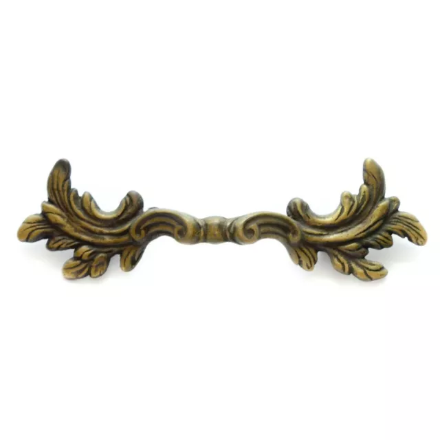 Vintage Victorian Style Solid Brass Tone Ornate Drawer Pull Handle