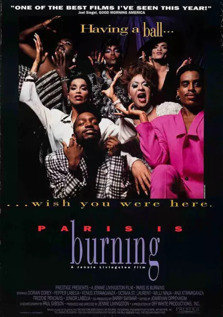 Paris Is Burning 1990 Movie POSTER PRINT A1 Cult Documentary 90s Film Wall Art