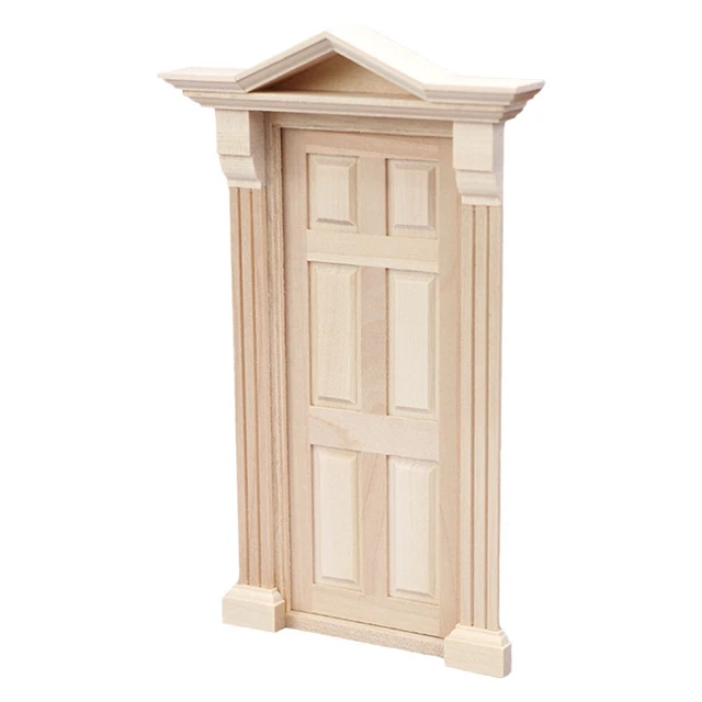 Puerta en miniatura mini puerta de madera revestimiento de puerta sala de juguetes niño