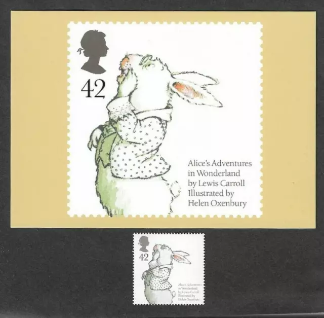 Alice in Wonderland-Royal Mail stamp & postcard mnh 2006 Great Britain